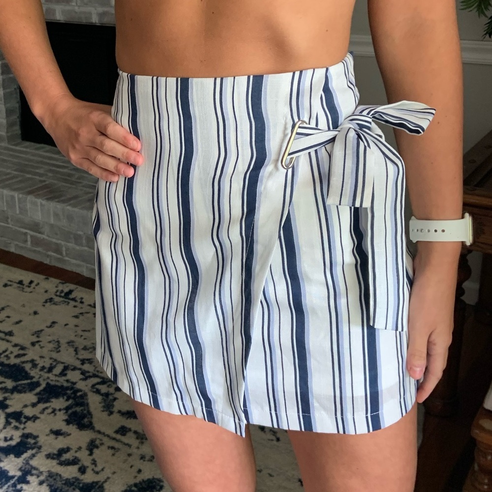 Fab’rik Striped Tie Up Skirt